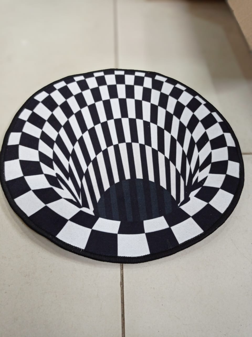 3d Optical Vortex Illusion Carpet Round Rug – Saman Kahreedo
